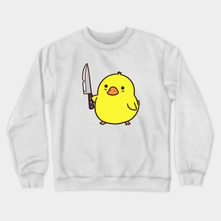 Cute Duck With Knife Crewneck Sweatshirt